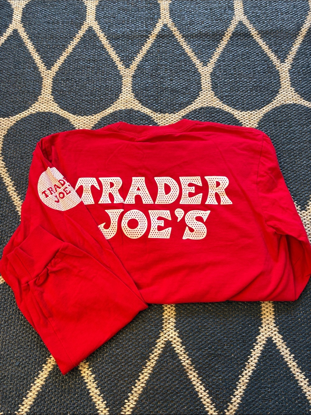 Port and Company Red Long Sleeve "Trader Joe's" Graphic Tee